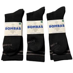 Bombas Men's Black XL Socks Crew‎ Performance Dress Socks 3 Pairs